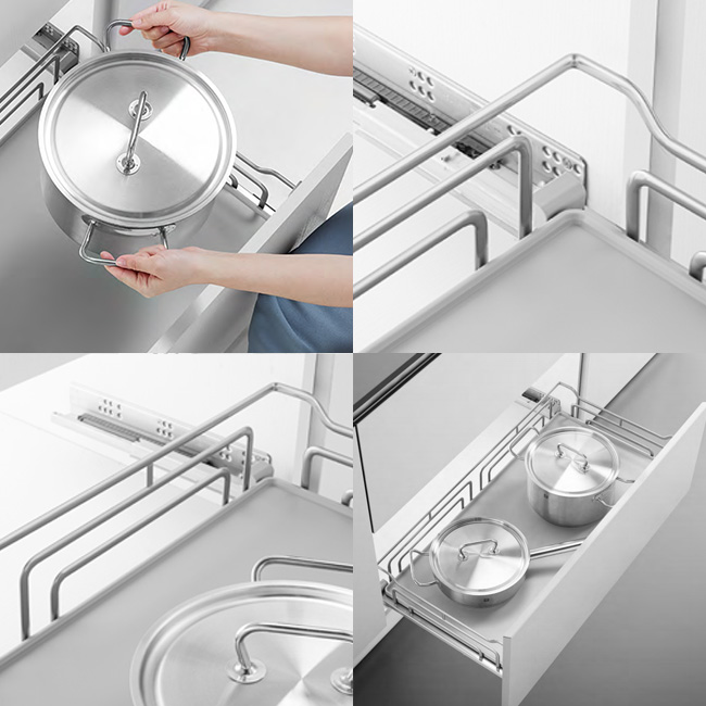 欧铂银系列 - 三边锅具篮
